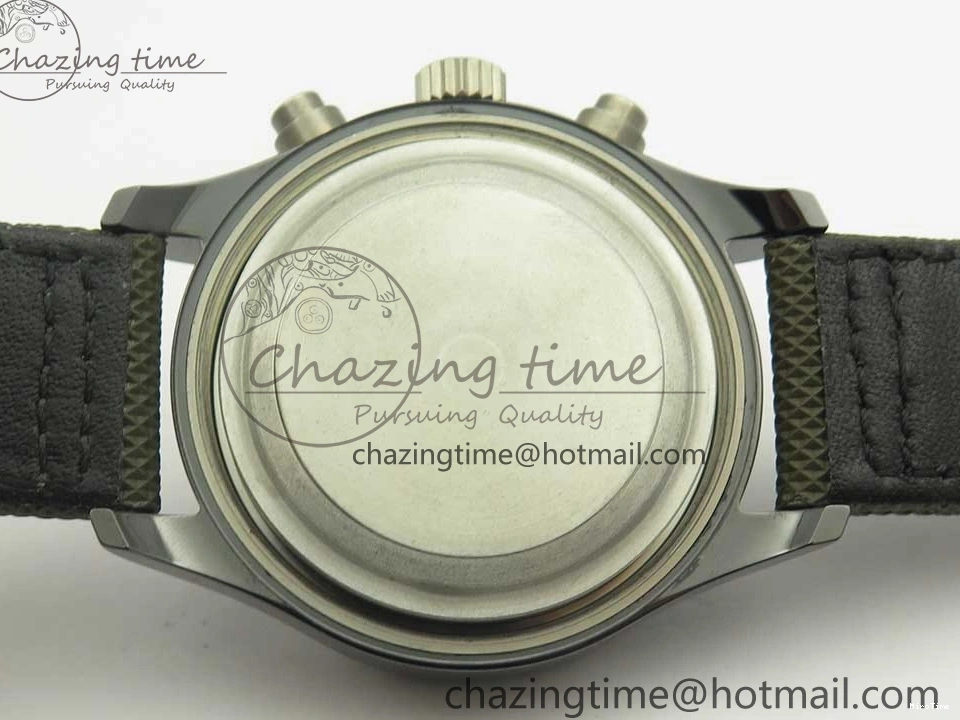 MIROTIME 0821 Classic PILOT IW389001 ZF 1:1 Best Edition Ceramic Case Green Dial on Green Nylon Strap A7750 (Function Same As Genuine) 7160